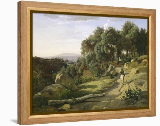 A View near Volterra, 1838-Jean-Baptiste-Camille Corot-Framed Premier Image Canvas