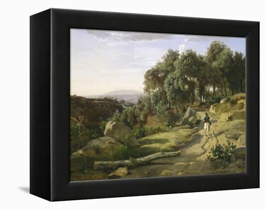 A View near Volterra, 1838-Jean-Baptiste-Camille Corot-Framed Premier Image Canvas