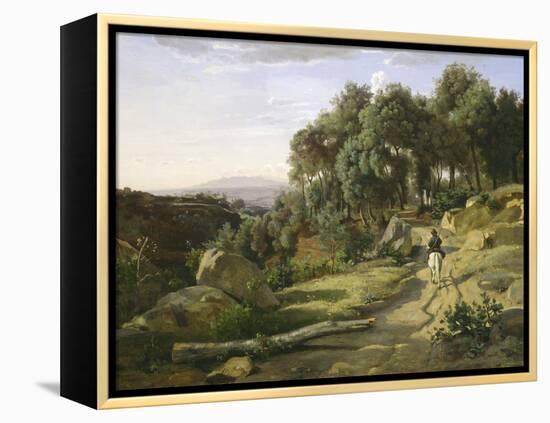 A View near Volterra, 1838-Jean-Baptiste-Camille Corot-Framed Premier Image Canvas