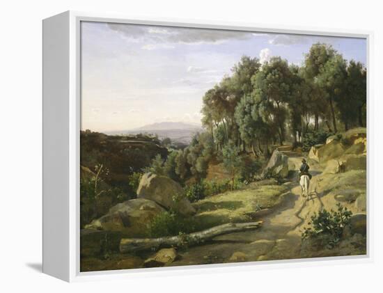 A View near Volterra, 1838-Jean-Baptiste-Camille Corot-Framed Premier Image Canvas