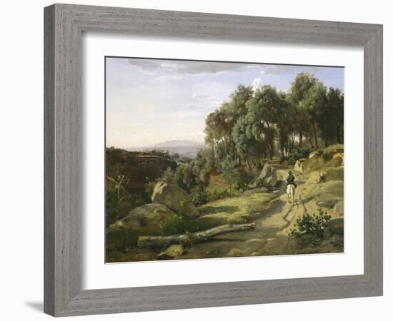 A View near Volterra, 1838-Jean-Baptiste-Camille Corot-Framed Giclee Print