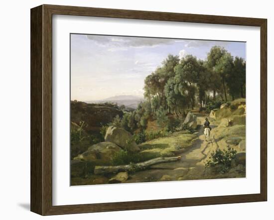 A View near Volterra, 1838-Jean-Baptiste-Camille Corot-Framed Giclee Print