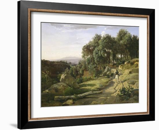 A View near Volterra, 1838-Jean-Baptiste-Camille Corot-Framed Giclee Print