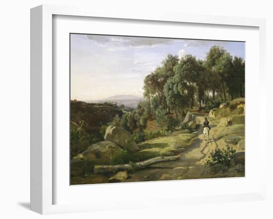 A View near Volterra, 1838-Jean-Baptiste-Camille Corot-Framed Giclee Print