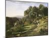A View near Volterra, 1838-Jean-Baptiste-Camille Corot-Mounted Giclee Print