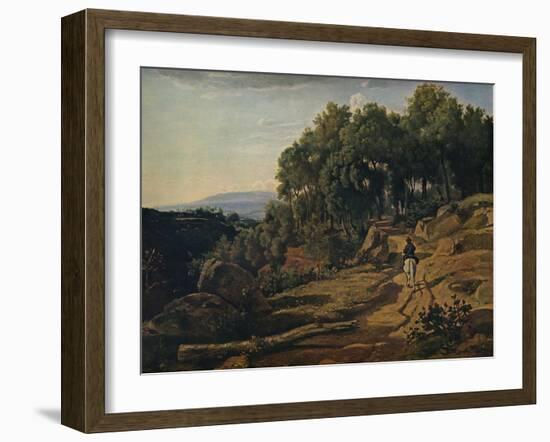 'A View Near Volterra', 1838-Jean-Baptiste-Camille Corot-Framed Giclee Print