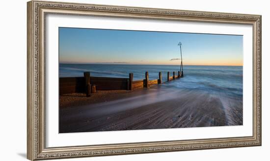 A View of a Groyne at Hayling Island-Chris Button-Framed Photographic Print