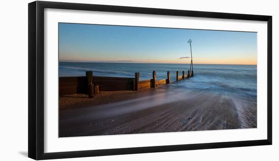 A View of a Groyne at Hayling Island-Chris Button-Framed Photographic Print