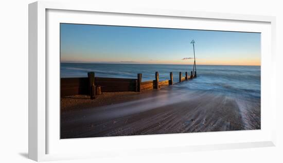 A View of a Groyne at Hayling Island-Chris Button-Framed Photographic Print