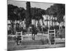 A View of a Horse Jumping an Obstical at the International Horse Show-Carl Mydans-Mounted Premium Photographic Print