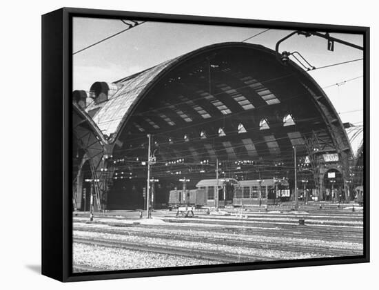 A View of a Train Station in the City of Rome-Thomas D^ Mcavoy-Framed Premier Image Canvas