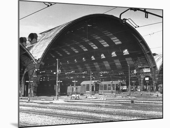 A View of a Train Station in the City of Rome-Thomas D^ Mcavoy-Mounted Premium Photographic Print