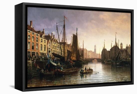 A View of Amsterdam, the Netherlands-Charles Euphrasie Kuwasseg-Framed Premier Image Canvas