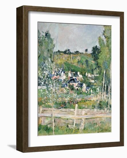 A View of Auvers-Sur-Oise, the Fence, C.1873-Paul Cézanne-Framed Giclee Print