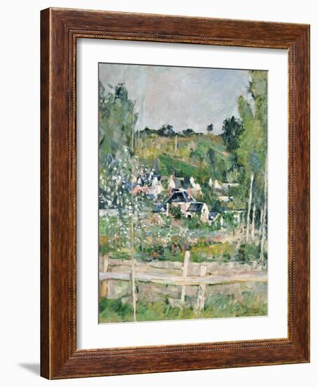 A View of Auvers-Sur-Oise, the Fence, C.1873-Paul Cézanne-Framed Giclee Print