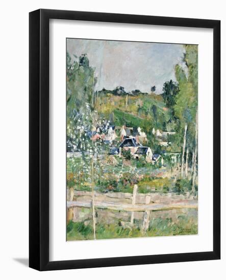 A View of Auvers-Sur-Oise, the Fence, C.1873-Paul Cézanne-Framed Giclee Print