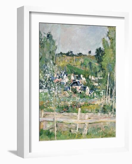 A View of Auvers-Sur-Oise, the Fence, C.1873-Paul Cézanne-Framed Giclee Print