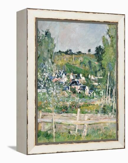 A View of Auvers-Sur-Oise, the Fence, C.1873-Paul Cézanne-Framed Premier Image Canvas