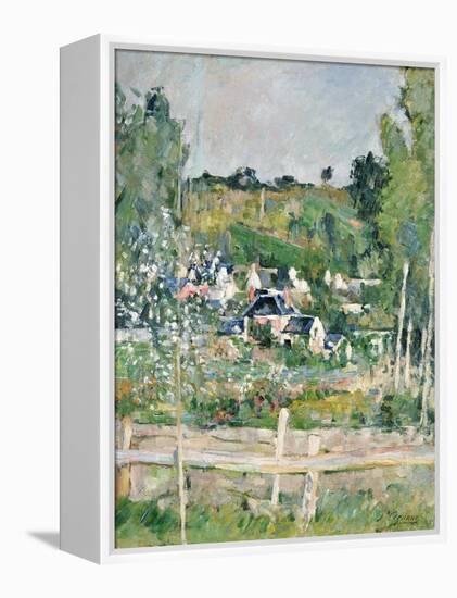 A View of Auvers-Sur-Oise, the Fence, C.1873-Paul Cézanne-Framed Premier Image Canvas