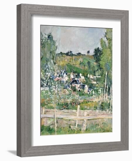 A View of Auvers-Sur-Oise; the Fence-Paul Cézanne-Framed Giclee Print