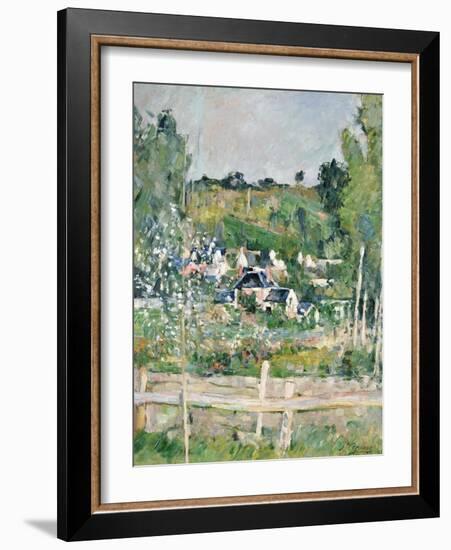 A View of Auvers-Sur-Oise; the Fence-Paul Cézanne-Framed Giclee Print