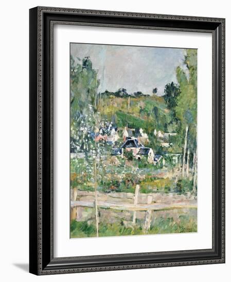 A View of Auvers-Sur-Oise; the Fence-Paul Cézanne-Framed Giclee Print