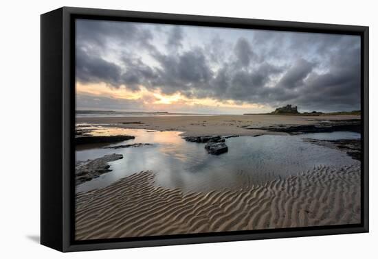 A View of Bamburgh Castle in Northumberland-Chris Button-Framed Premier Image Canvas