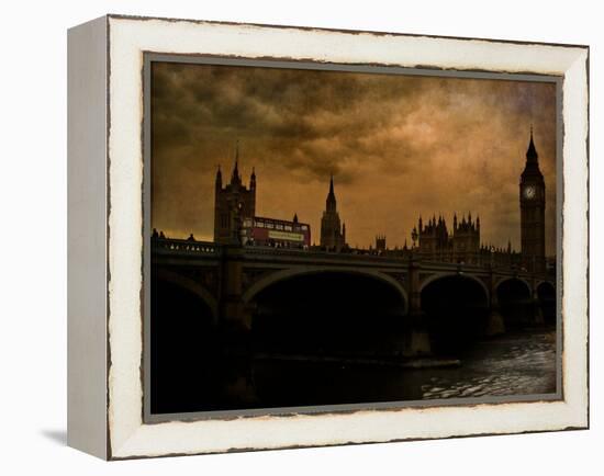 A View of Big Ben in London from the River Thames-Eudald Castells-Framed Premier Image Canvas