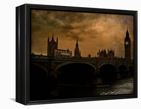 A View of Big Ben in London from the River Thames-Eudald Castells-Framed Premier Image Canvas