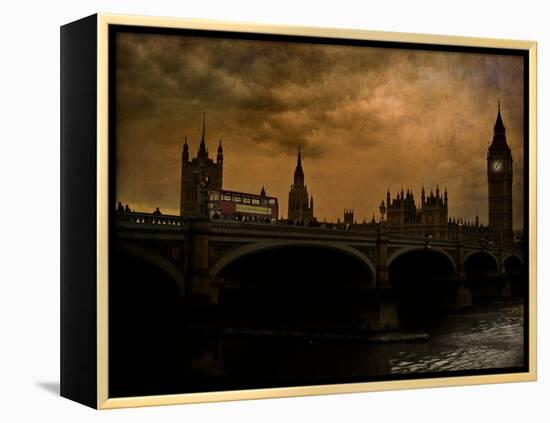 A View of Big Ben in London from the River Thames-Eudald Castells-Framed Premier Image Canvas