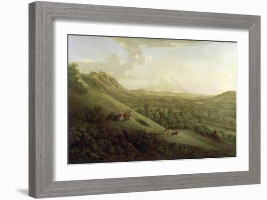 A View of Boxhill, Surrey, with Dorking in the Distance, 1733-George Lambert-Framed Giclee Print