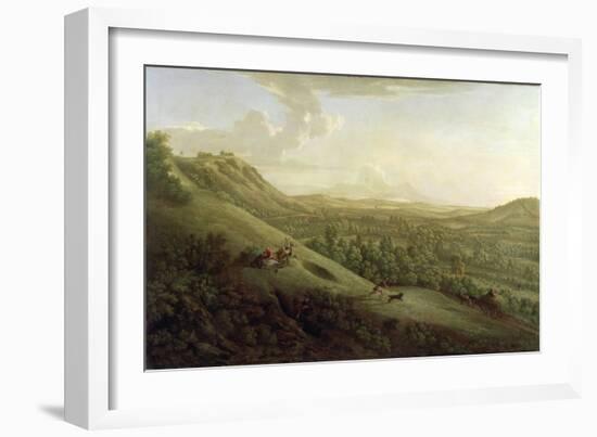 A View of Boxhill, Surrey, with Dorking in the Distance, 1733-George Lambert-Framed Giclee Print