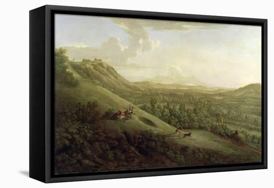 A View of Boxhill, Surrey, with Dorking in the Distance, 1733-George Lambert-Framed Premier Image Canvas