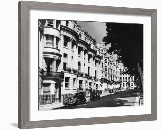 A View of Brunswick Square at Hove, Sussex. Famous for its Lovely Regency Buildings-null-Framed Photographic Print