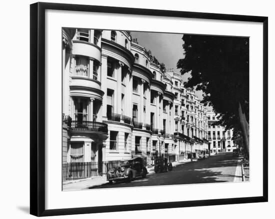 A View of Brunswick Square at Hove, Sussex. Famous for its Lovely Regency Buildings-null-Framed Photographic Print