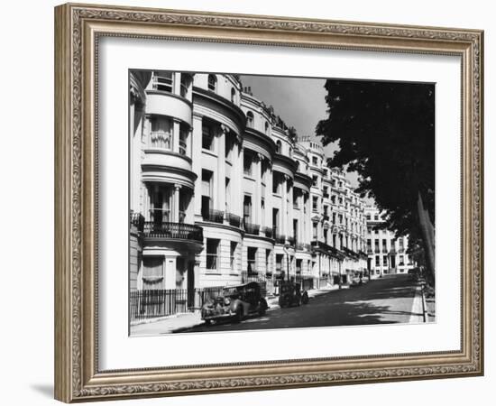 A View of Brunswick Square at Hove, Sussex. Famous for its Lovely Regency Buildings-null-Framed Photographic Print