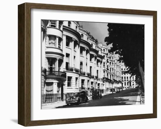 A View of Brunswick Square at Hove, Sussex. Famous for its Lovely Regency Buildings-null-Framed Photographic Print