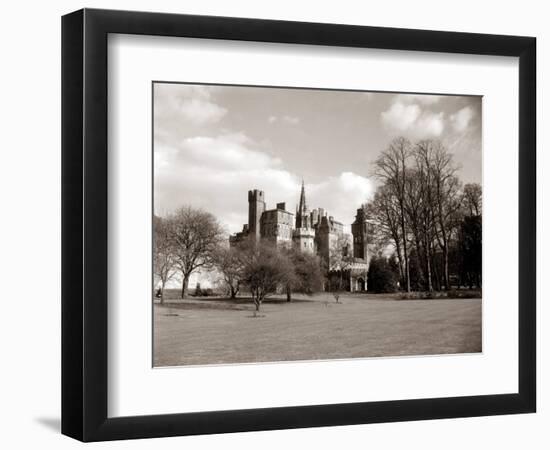 A View of Cardiff Castle Wales-null-Framed Photographic Print