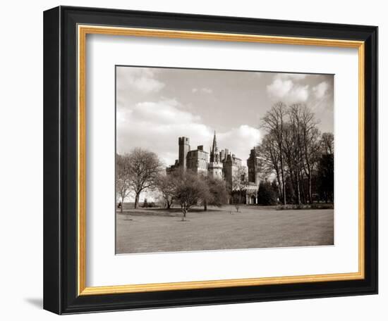 A View of Cardiff Castle Wales-null-Framed Photographic Print