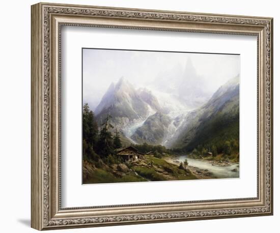 A View of Chamonix and Mont Blanc-Joseph Jansen-Framed Giclee Print