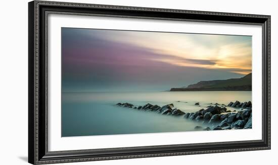 A View of Clavell's Pier in Kimmeridge Bay-Chris Button-Framed Photographic Print