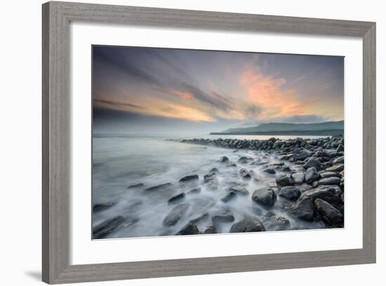 A View of Clavell's Pier Near Kimmeridge-Chris Button-Framed Photographic Print