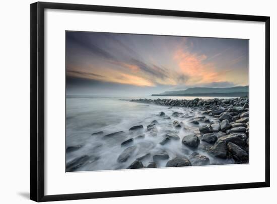 A View of Clavell's Pier Near Kimmeridge-Chris Button-Framed Photographic Print