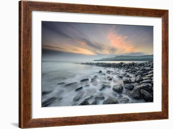 A View of Clavell's Pier Near Kimmeridge-Chris Button-Framed Photographic Print