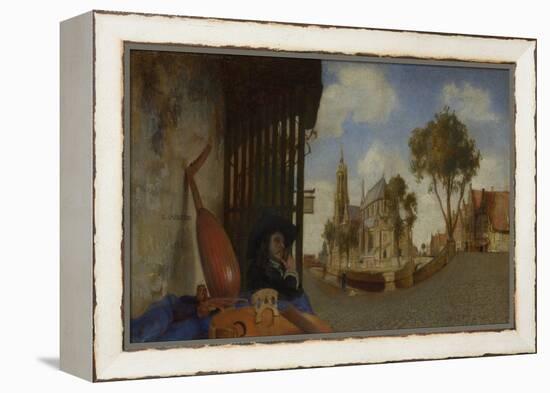 A View of Delft, 1652 (Oil on Canvas)-Carel Fabritius-Framed Premier Image Canvas
