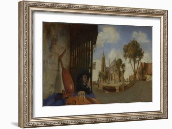 A View of Delft, 1652 (Oil on Canvas)-Carel Fabritius-Framed Giclee Print