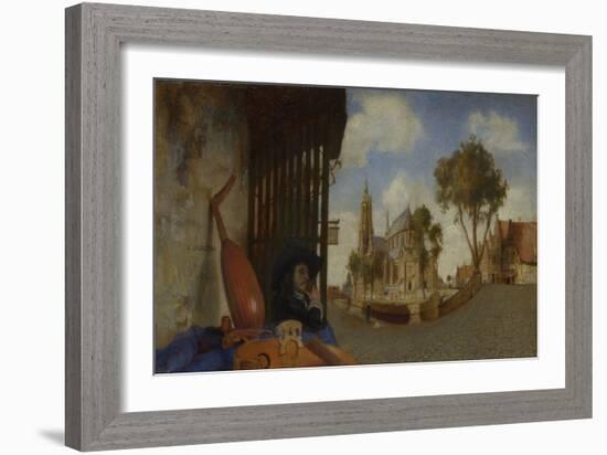 A View of Delft, 1652 (Oil on Canvas)-Carel Fabritius-Framed Giclee Print