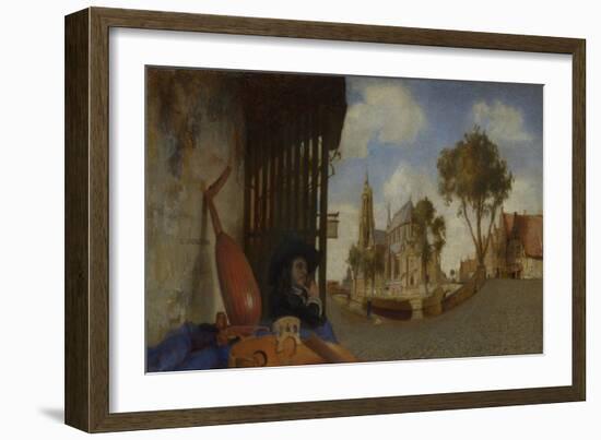 A View of Delft, 1652 (Oil on Canvas)-Carel Fabritius-Framed Giclee Print