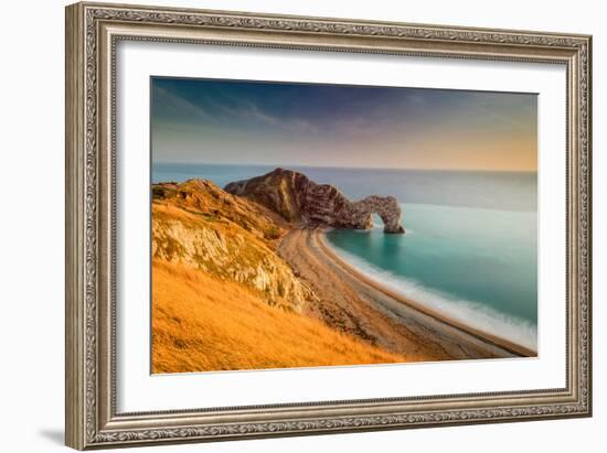 A View of Durdle Door in Dorset-Chris Button-Framed Photographic Print