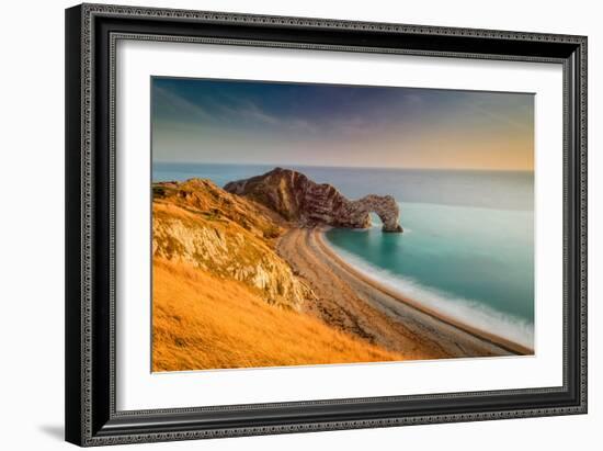 A View of Durdle Door in Dorset-Chris Button-Framed Photographic Print